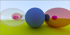 image rendu grâce à du raytracing